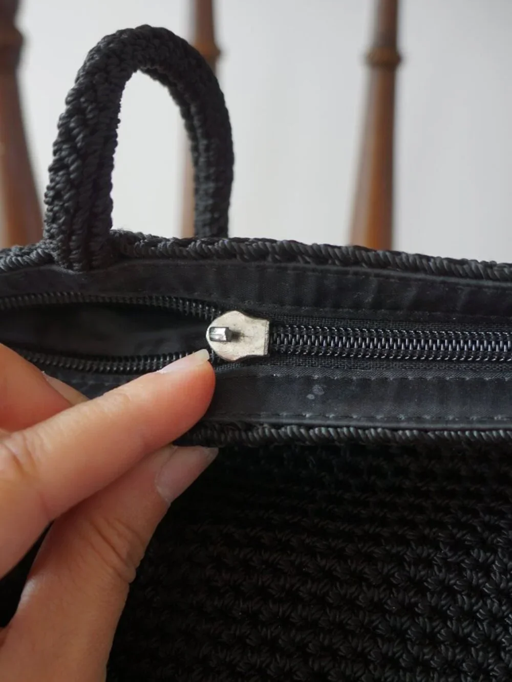 The Sak Black Mini Shoulder Bag – Crochet